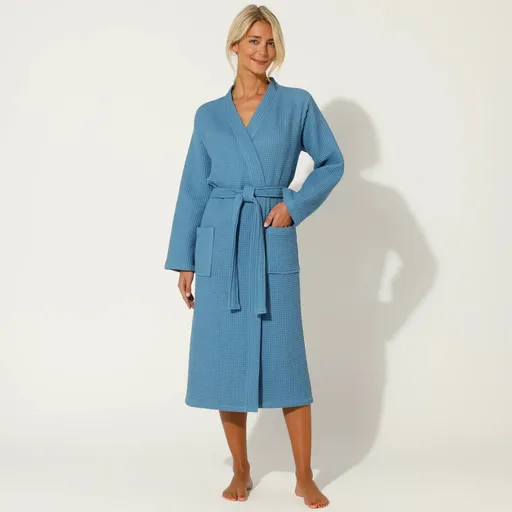 Halat de baie cu model fagure de miere 230g/m2