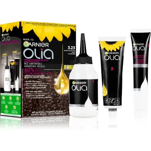 Garnier Olia Big Kit Culoare permanenta pentru par culoare 3.23 Dark Chocolate 1 buc