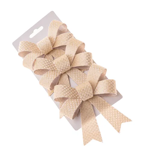 Set de funde de Crăciun 10 x 13 cm, crem, 3 buc.