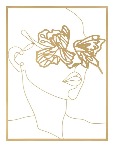 Mauro Ferretti Panou De Perete Fier Gold Face cm 60X1X80 | Aosom Romania