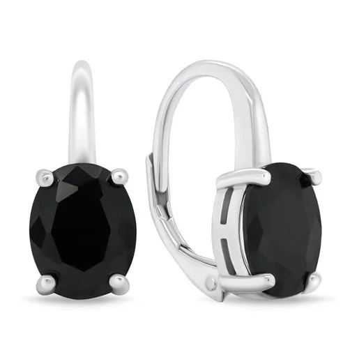 Brilio Silver Cercei originali din argint cu zirconi negre EA750WBC
