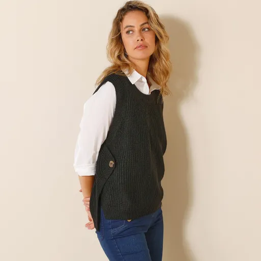 Pulover fără mâneci, mohair la atingere