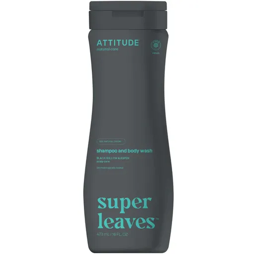 Attitude Șampon natural anti-mătreață pentru bărbați și săpun de corp 2in1 Super Leaves (Shampoo and Body Wash) 473 ml