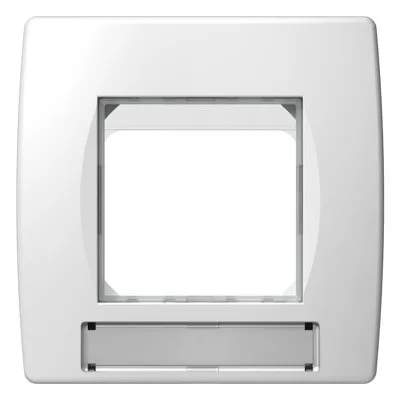 Rama decorativa Soft IP44 alb 2M (priza), TEM Modul TEM-CM23PW-U