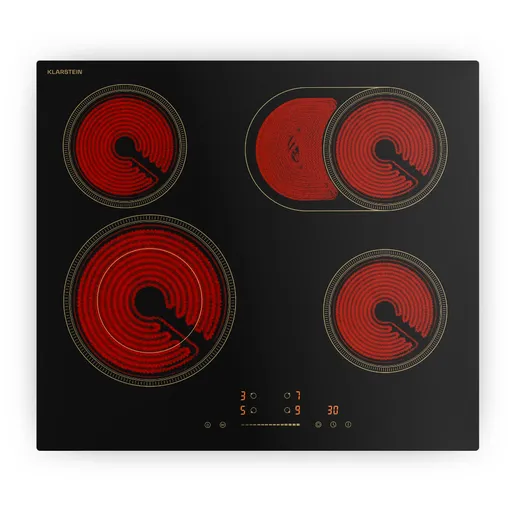 Klarstein Victoria plită cu inducție din sticlă ceramică, 4 zone, Elegant, atemporal, 6600 W, 60 cm