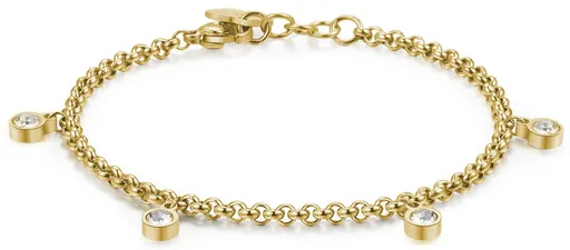 S'Agapõ Brățară din oțel cu cristale Luce SCE13