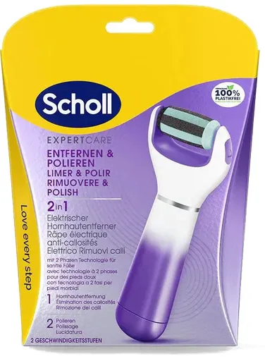 Scholl Pilă electrică pentru picioare 2in1 Velvet Smooth (Electronic Foot File)
