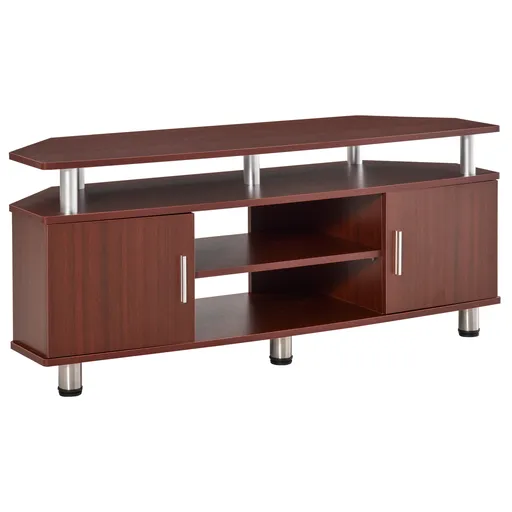 Mobilier pentru TV HOMCOM, 2 rafturi, 120x39.5x52cm, maro | Aosom Romania