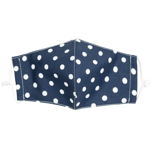 Mască facială Buline albastru medium, M