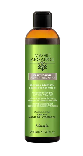 Sampon Revigorant pentru Par Cret si Ondulat, Nook Magic ArganOil Curly Forever - 250 ml