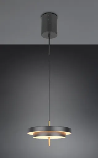 Lustra Keaton, TRIO, 40x150 cm, 34.5W, 1x SMD, metal, negru/auriu