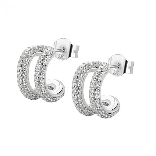 Rosato Cercei rotunzi eleganți cu zirconi Bianca RZBI72