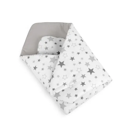 Pătură de înfășat copii Bellatex Stele gri , 75 x 75 cm