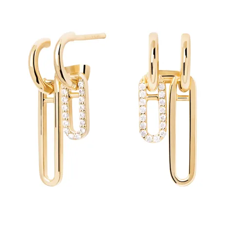 PDPAOLA Cercei originali din argint placat cu aur Nexa Essentials AR01-828-U