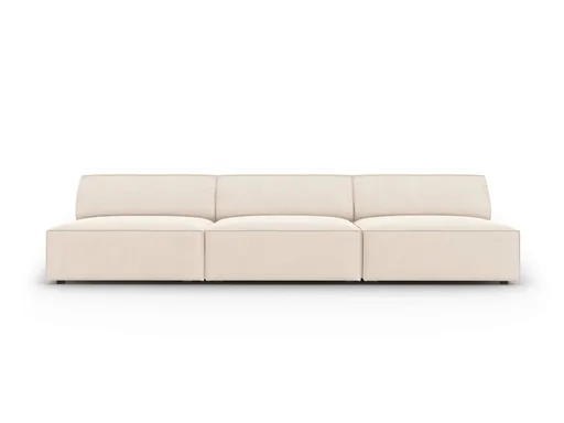 Canapea 3 locuri, Jodie, Micadoni Home, BL, 240x102x70 cm, catifea, bej deschis