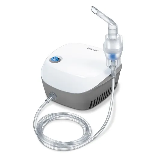 Compresor inhalator Beurer IH 18, 1,45 bar, 0,4 ml/min, alb/gri