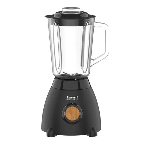 Blender Laretti LR-FP7325, 500W, 1.5 L, Lame din otel inoxidabil, 2 viteze + puls, Mecanism de blocare, Negru