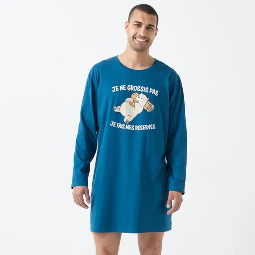 Tricou maxi de pijama cu imprimeu