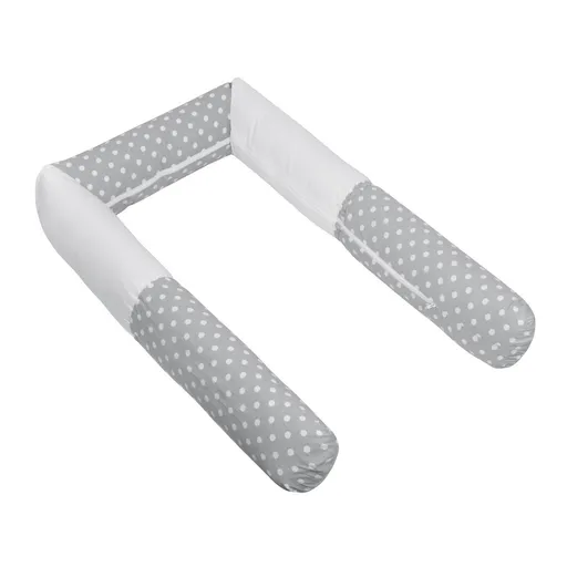 Barieră pentru pătuț cilindrică cu bulineBellatex gri, 240 cm