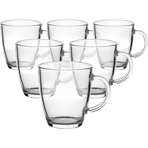 Set de căni din sticlă Florina Herbal, 365 ml, 6buc