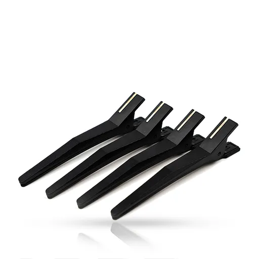 Clipsuri de Par din Silicon Rovra Set 4 Bucati - Negru