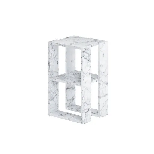 Noptieră Lonie Carrara Marble, gri deschis