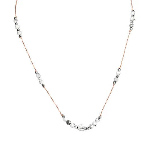 Agato Colier tip șnur cu mărgele de howlit HE15K3S-LP