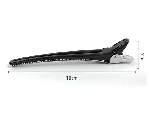 Clipsuri Par din Plastic cu Insertie Metalica – Set 12 Bucati (Negru)