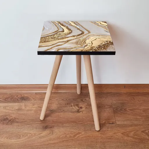 Masuta, Hanah Home, Shp263, 35x42x35 cm, Bej / Auriu