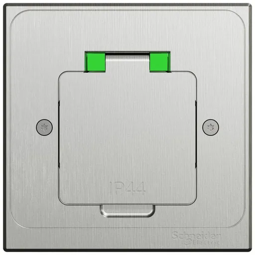 Doza pardoseala patrata XS + priza, metal IP44 Schneider Unica INS52100