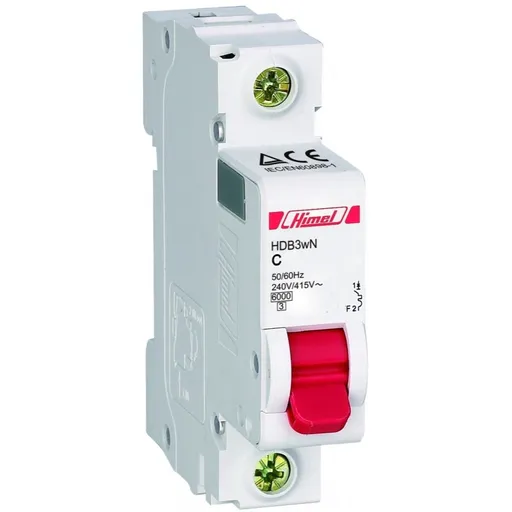 Siguranta automata 1P 25A curba C 4.5kA Himel HDB3WL1C25