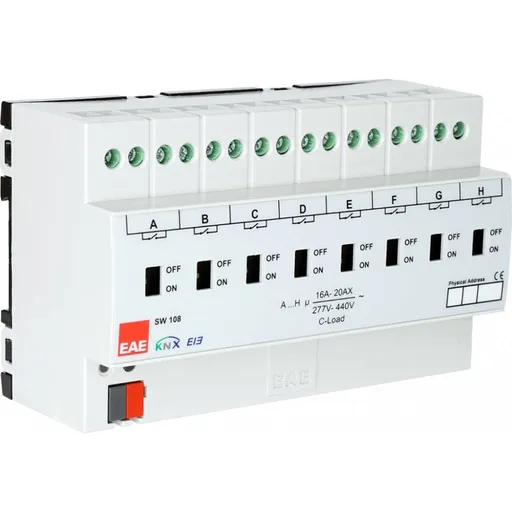 Switch actuator 8x16A C-LOAD 3330969 / SMP SA108 EAE S-KNX