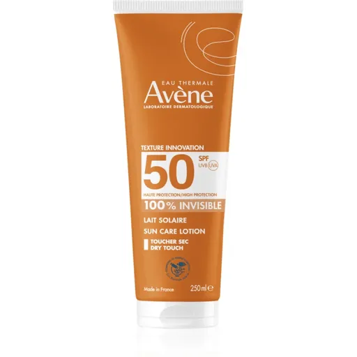 Avène Sun Care Lotion 100% Invisible lapte de corp pentru soare rezistent la apa SPF 50 250 ml