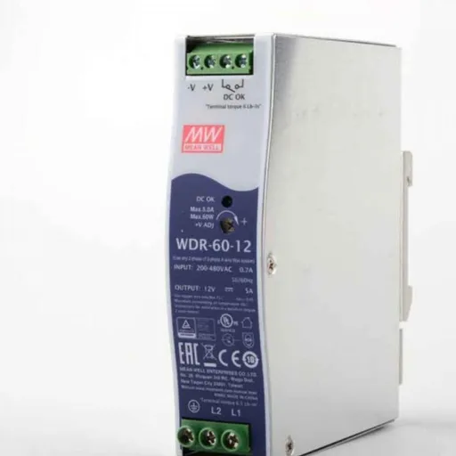 Sursa pe sina DIN AC-DC 12V/5A MeanWell WDR-60-12