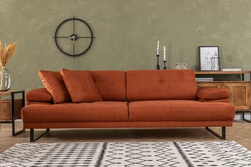 Canapea extensibila 3 locuri, Atelier del Sofa, 560ARE1356, Portocaliu