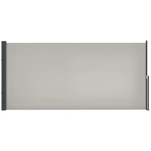 Outsunny Store lateral Gard anti-vânt paravan retractabil dim. 3L x 1,40H m alu. Poliester Anti-UV densitate mare 180 g/m² Gri | Aosom Romania