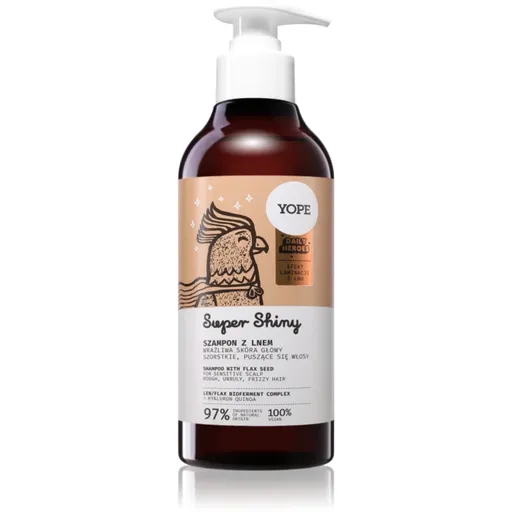 Yope Daily Heroes Super Shiny șampon stralucire pentru parul ondulat si cret 170 ml