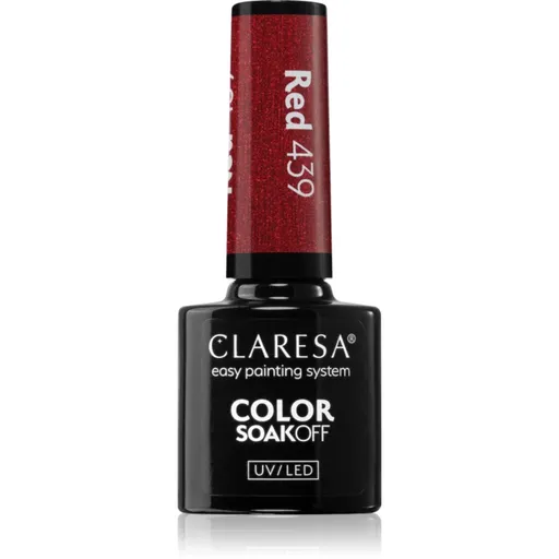 Claresa SoakOff UV/LED Color Warm Feelings lac de unghii sub forma de gel culoare Red 439 5 g