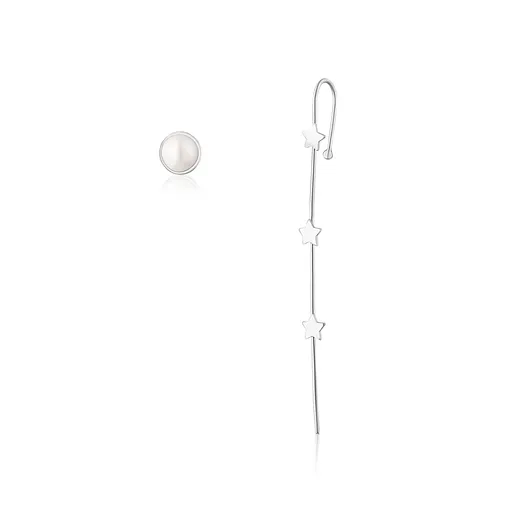 JwL Luxury Pearls Cercei originali argintii asimetrici JL0812