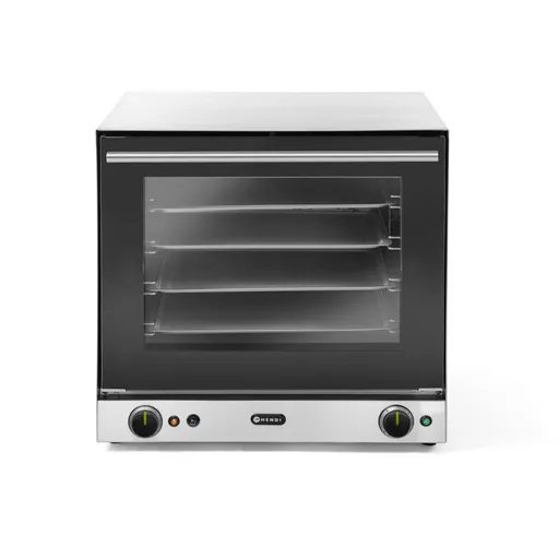 Cuptor Inox cu Convectie si Umidificare, H90S, 2670 W cu 4 Tavi, 2 Elemente Incalzire, 2 Ventilatoare, Termostat Reglabil 50-300 gr C, Timer 0-120 min