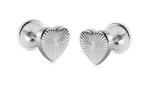 Brilio Cercei romantici inimioară din aur alb 14/195.401/17 Esp