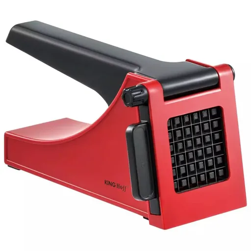 Presa de cartofi Kinghoff KH 1912, Lame interschimbabile, Picoruse anti-alunecare, Otel inoxidabil, Rosu/Negru