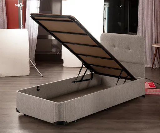 Baza de pat de o persoană, Hanah Home, Luna Single, Bej