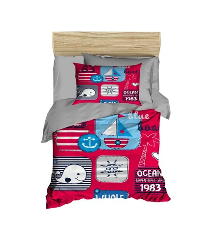 Lenjerie de pat pentru copii, L'essentiel Maison, PH163, Roz / Gri / Albastru