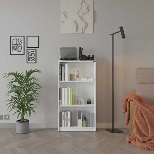 Corp biblioteca, Hanah Home, Ktp-130-Bb-1, 58x106x23 cm, Alb