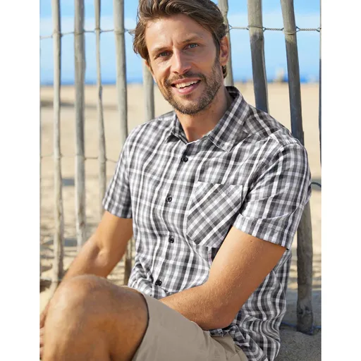 Cămașă în carouri cu mâneci scurte