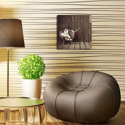 Ceas de perete, Msk-04, Dimensiune: 40 x 40 cm, Multicolor