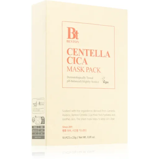 Benton Goodbye Redness Centella mască textilă calmantă pentru ten acneic 10 buc