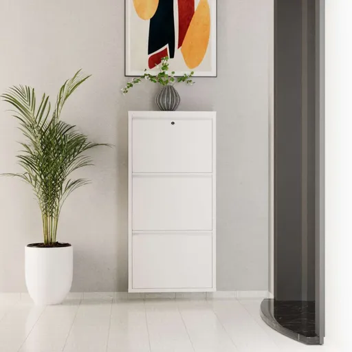 Pantofar, Hanah Home, Locking 3 Piece Metal, 50x103x15 cm, Metal, Alb