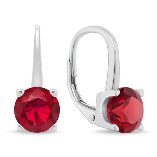 Brilio Silver Cercei eleganți din argint cu zirconii roșii EA131W